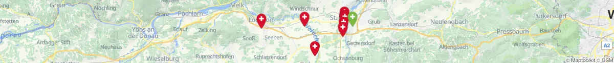 Kartenansicht für Apotheken-Notdienste in der Nähe von Hafnerbach (Sankt Pölten (Land), Niederösterreich)